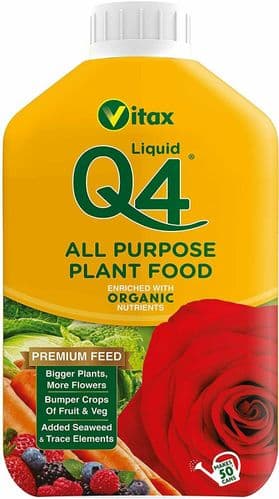 Vitax QFAP1 Q4 All Purpose Plant Food Liquid Yellow 1L…